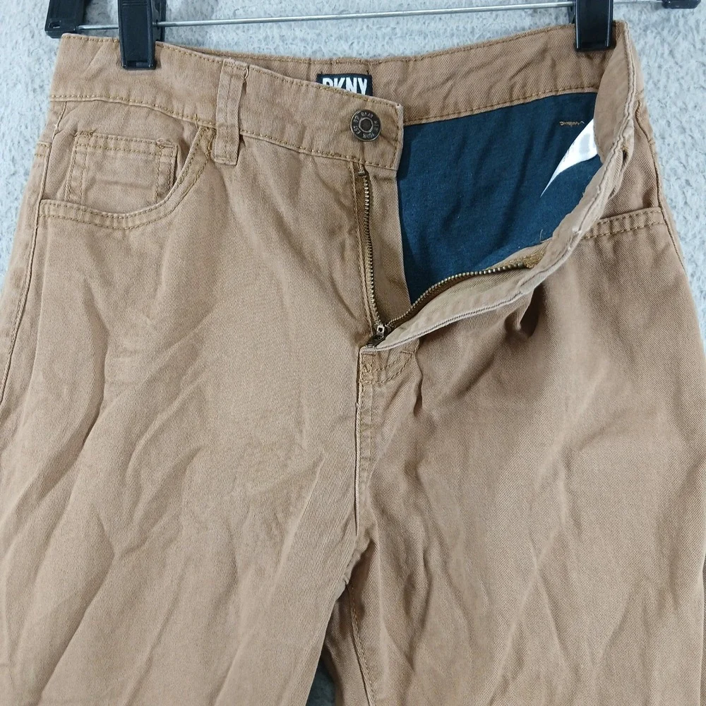 DKNY 100% Cotton Canvas Cord Pants Sz 14 Tan‎